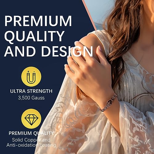 Jecanori Copper Bracelets for Women,Classic Magnetic Copper Bracelet,Valentine's Day Jecanori