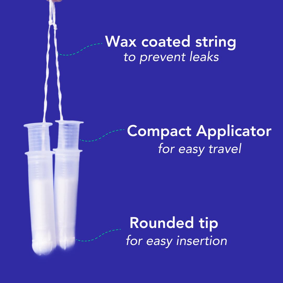 Award Winning 100% Organic Cotton Easy Glide Tampons with Compact Plant Based Applicator MARLOW