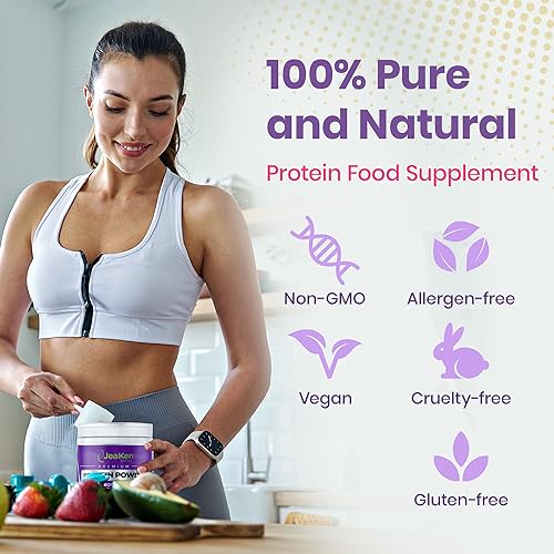 JeaKen - Unflavored Collagen Peptides Powder from Grass-Fed Bovine Sources - Sugar-Free Hydrolyzed Collagen JeaKen