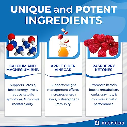 Keto BHB Exogenous Ketones for Men & Women - Keto Supplements for Mental Clarity Nutriana