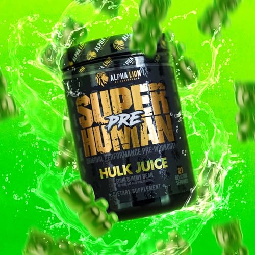 ALPHA LION Superhuman Pre Workout Powder, Beta Alanine, L-Taurine & Tri-Source Caffeine ALPHA LION