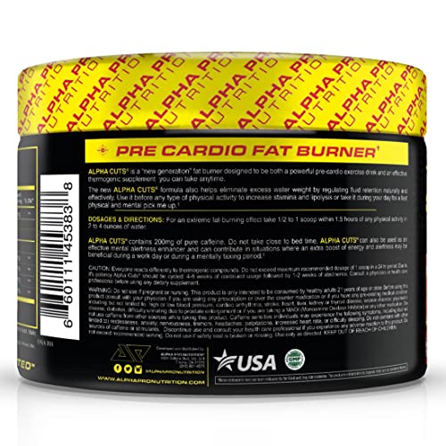 Alpha Pro Nutrition Alpha Cuts Fat Burner Thermogenic Men Women Pre Cardio Workout Alpha Pro Nutrition
