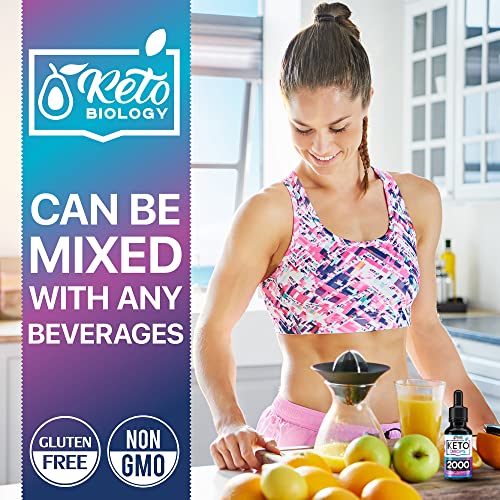 Keto Diet Drops with BHB Exogenous Ketones - Made in USA - Fat Burner & Appetite Suppressant KETO BIOLOGY