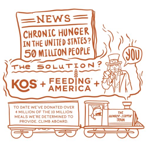 KOS Organic Vegan Protein Powder with 50mg Caffeine, Salted Caramel Coffee KOS