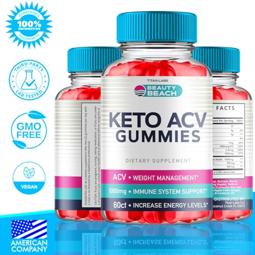 (5 Pack) Beauty Beach Keto ACV Gummies, Beauty Beach Keto ACV Gummies Advanced Titan Labs