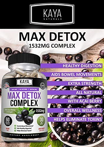 Kaya Naturals - Max Detox - 100% Natural, Healthy, Safe & New, Pure Herbal Ingredients Kaya Naturals