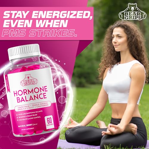 Hormone Balance for Women - PMS Relief Gummies and Bloating Relief for Women Bear Grips