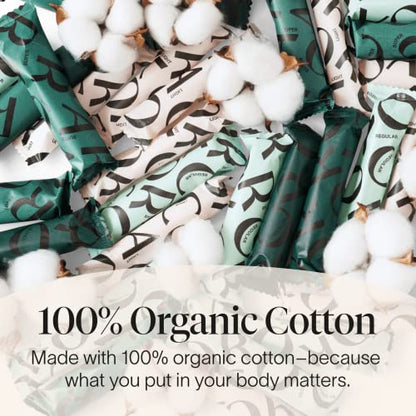 Cora Organic Applicator Tampon Multipack | 18 Regular & 18 Super Absorbency