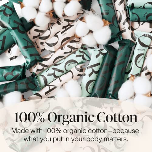 Cora Organic Applicator Tampons | Super Absorbency | 100% Organic Cotton, Unscented