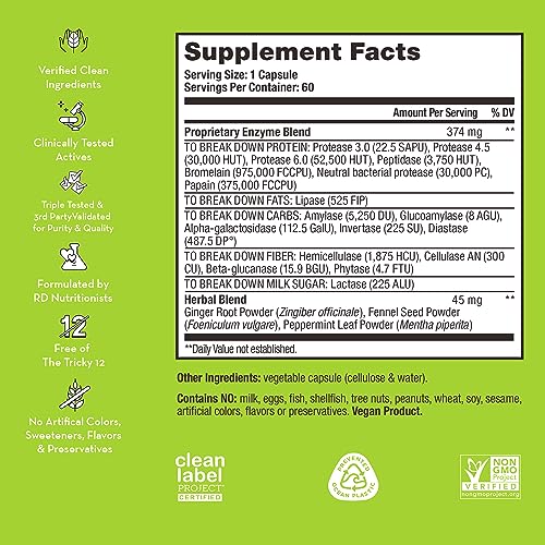 HUM Flatter Me Supplement for Daily Bloating - 18 Full Spectrum Digestive HUM