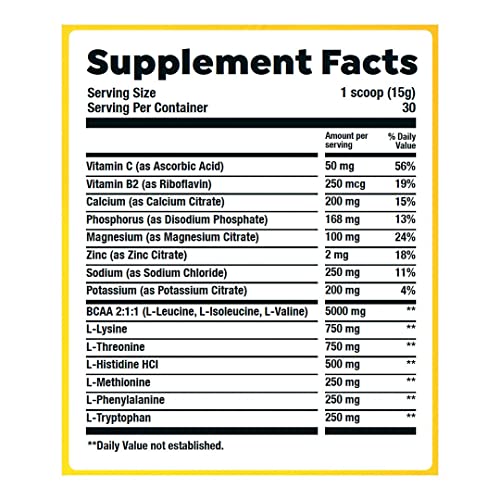 HTLT Supps Perilyte | EAA + BCAA + Electrolytes, 1 LB, 30 Servings (Tropical Fruit Punch)