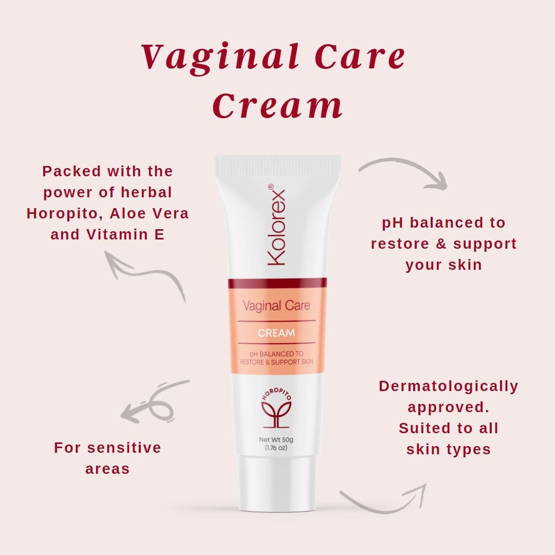 Kolorex® Vaginal CareCream, Natural Herbs soothes Intimate Areas, Replenish Sensitive Skin. Kolorex
