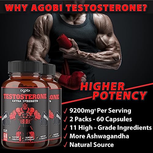 agobi Herbal Test Support for Male Supplement - Support Efficiency, Speed, Strength agobi