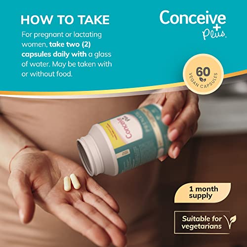 CONCEIVE PLUS Prenatal Vitamins for Women - DHA, Choline + Folate, Healthy Pregnancy
