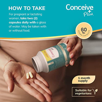 CONCEIVE PLUS Prenatal Vitamins for Women - DHA, Choline + Folate, Healthy Pregnancy
