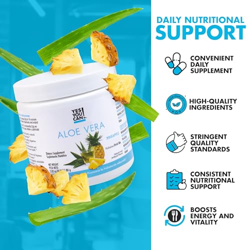 Yes You Can! Organic Aloe Vera Drink Mix - Super Greens Powder - Energy Drink Powder Yes You Can!