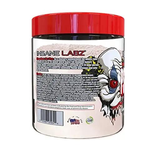 Insane Labz Psychotic Clear, Fully Disclosed, Clinically Dosed Pre Workout Powder, Extreme Lasting Energy, Focus and Endurance with, OxyGold and AMPiberry, 20 Srvgs (Fruit Punch, 20 Servings)