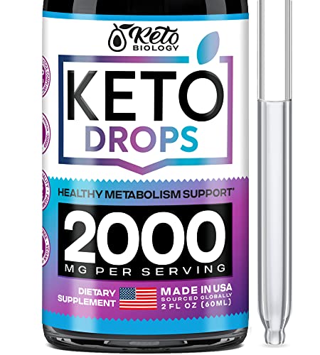 Keto Diet Drops with BHB Exogenous Ketones - Made in USA - Fat Burner & Appetite Suppressant