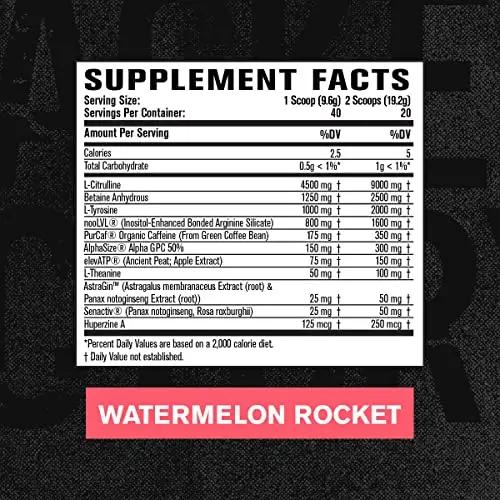 Jacked Factory Nitrosurge Max Nootropic Pre Workout Powder - Premium Pre Workout Jacked Factory