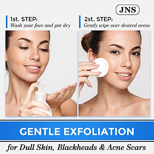 JOELLYNE NATURALS Glycolic Acid Peel Pads - 50 Count, Natural AHA Exfoliating Pads for Acne JOELLYNE NATURALS