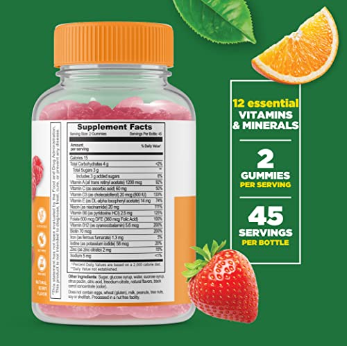 Lifeable Prenatal Multivitamin - Great Tasting Natural Flavor Gummy - Vegetarian Vitamin Supplement