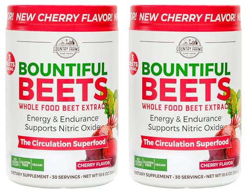 COUNTRY FARMS Bountiful Beets Powder, Wholefood Beet Extract Superfood, Natural Nitric