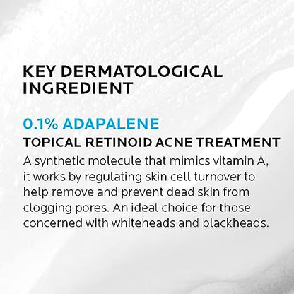 La Roche-Posay Effaclar Adapalene Gel 0.1% Acne Treatment, Prescription