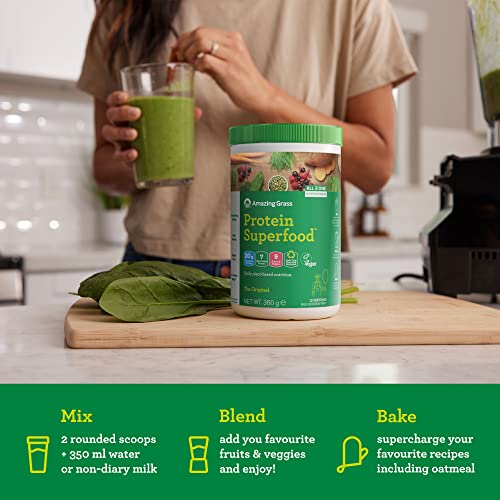 Amazing Grass Protein Superfood, Organic Vegan Protein Powder with Fruit and Vegetables Amazing Grass