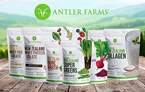 Antler Farms - 100% Grass Fed New Zealand Whey Protein Isolate, Unflavored, 30 Servings Antler Farms