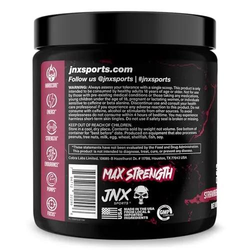 JNX SPORTS The Shadow! 350mg of Caffeine Hard Core Preworkout -Electric Energy, Mental Focus, Superhuman Strength, Men & Women - Strawberry Pineapple 30 Servings…