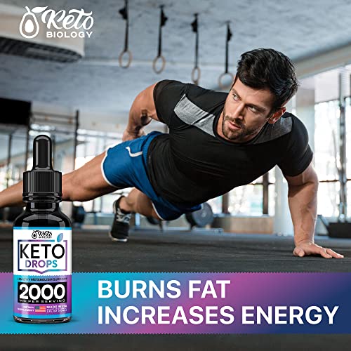 Keto Diet Drops with BHB Exogenous Ketones - Made in USA - Fat Burner & Appetite Suppressant KETO BIOLOGY