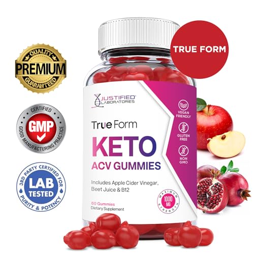 Justified Laboratories True Form Keto ACV Gummies 1000MG Vegan Non GMO Justified Laboratories