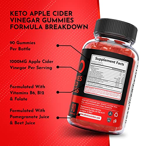 Keto ACV Gummies for Weight Loss - Supports Digestion, Advanced Weight Loss, Detox Atlantis Nutrition