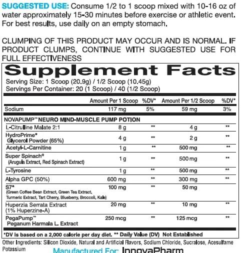 InnovaPharm NOVAPUMP Neuro Mermaid Kisses 14.7 Ounces