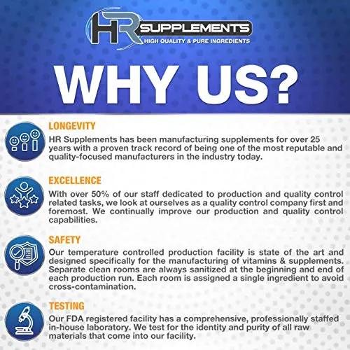 HR Supplements L-Citrulline DL-Malate 2:1 Powder, 1 Kilogram (2.2 Lbs), Unflavored, Lab-Tested, Scoop Included