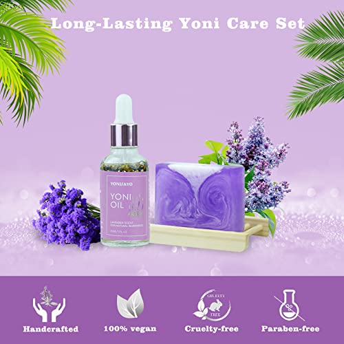 Yoni Wash Yoni Oil Yoni Soap Set, 5.29oz Yoni Soap Bar, 2 * 30ml Feminine Oil, 6.7 fl.oz Feminine Wash yonisayo