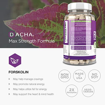 DACHA Natural Forskolin Max Strength Formula- 500mg Coleus Extract, Keto Diet Pills That DACHA