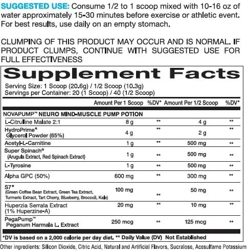 InnovaPharm NOVAPUMP Neuro (BlackBerry Mojito) Powder - 14.5 Ounces