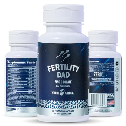 YOU'RE NATURAL Male Fertility Vitamins, Optimal Sperm Count, Motility, and Strength, Ashwagandha
