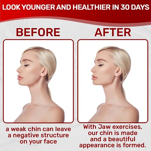 Jawline Exerciser for man&women, Jaw Exerciser, 3 Resistance Levels(6 pcs) Silicone Jawline MUWIGO