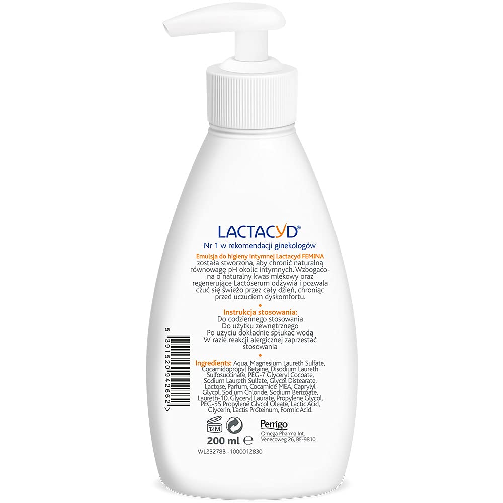 Lactacyd Femina Emulsion for Intimate Hygiene 200 ml Lactacyd