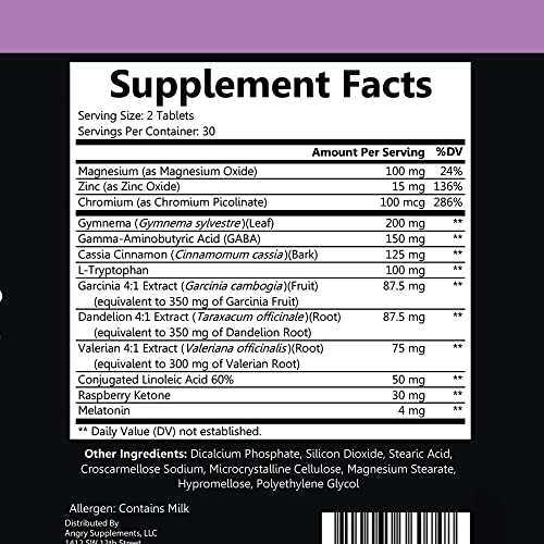 Angry Supplements Skinny Dreams, Night Time for Restful Sleep All-Natural Weight Loss Angry Supplements