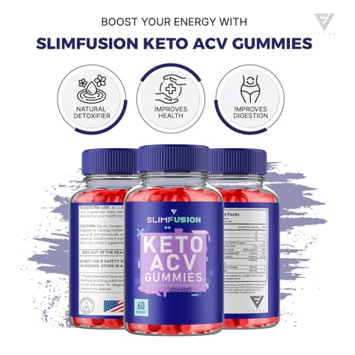 (3 Pack) Slim Fusion Slimfusion ACV Keto Gummies, Slim Fusion Keto ACV Gummies Advanced Fyvus