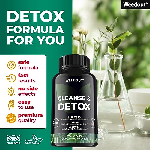 WEEDOUT Total Cleanse Detox Pills - Full Body Cleanser Detox - Fast Toxin Rid - Natural 