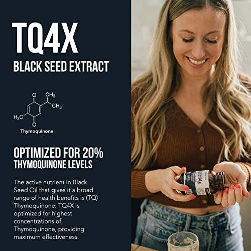 20% Thymoquinone Black Seed Oil Extract Capsules - TQ-Advanced 4X®: Highest Triquetra Health