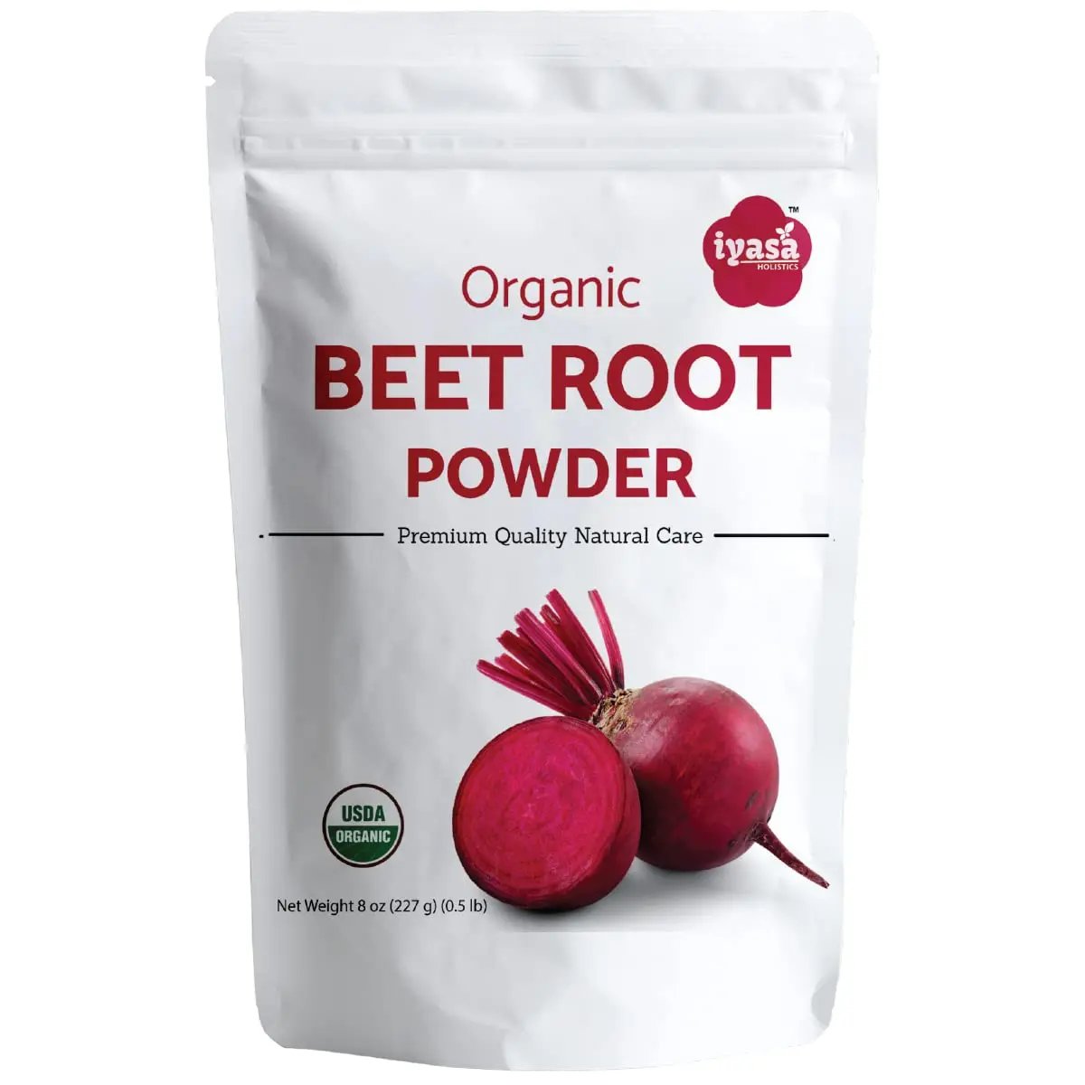 Iyasa Organic Beet Root Powder, Plant Based, Vegan, Gluten-Free, Beetroot Superfood