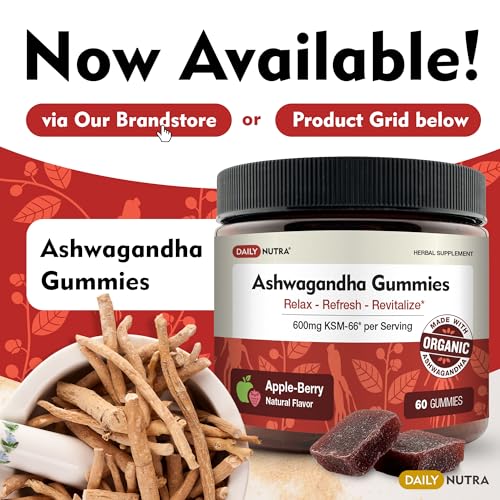 DailyNutra KSM-66 Ashwagandha 600mg Organic Root Extract - High Potency Supplement DailyNutra