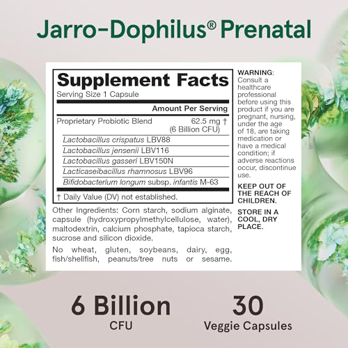 Jarrow Formulas Jarro-Dophilus Prenatal Maternity Probiotics for Pregnant Women Jarrow Formulas