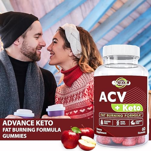 60 Counts Keto ACV Gummies Advanced Formula - Diet Gummies for Women & Men Sukol