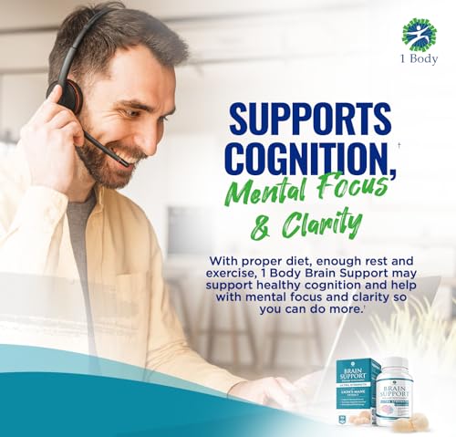 1 Body Brain Supplements for Memory and Focus - Support Healthy Brain